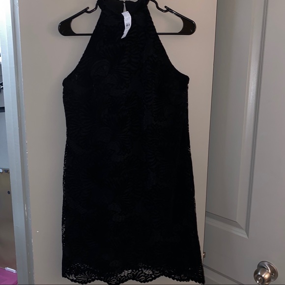 Loft Velvet, Lace Halter Dress - Picture 2 of 7